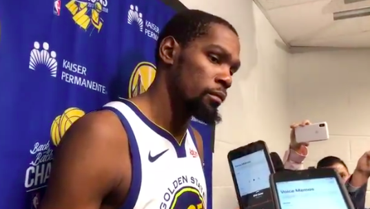 杜兰特：每回合都要找到最好的空位，让球动起来