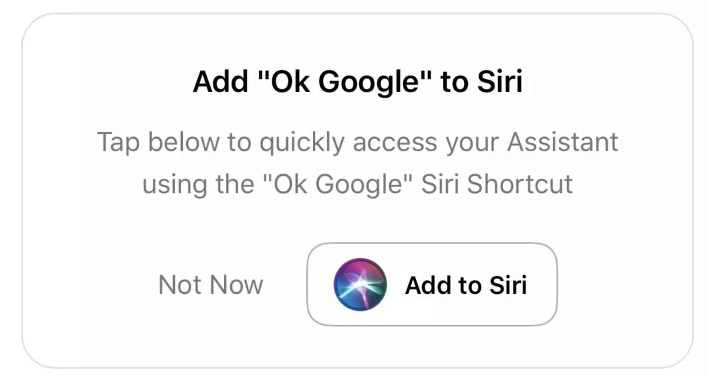 Google Assistant可在Siri中添加快捷启动短语
