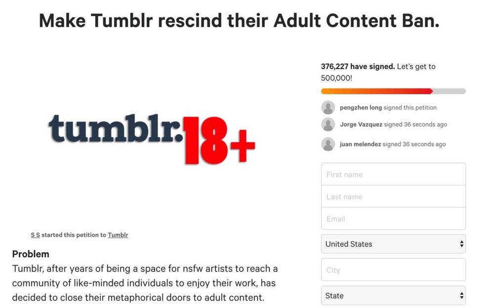  色情文化浓郁的Tumblr想从良，但“嫖客”们在抗议