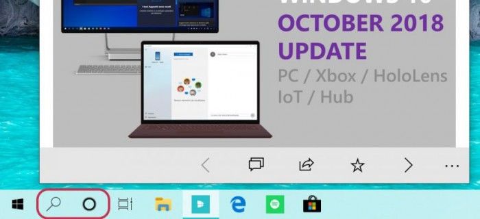 微软在Windows 10上引入了单独的搜索和Cortana选项