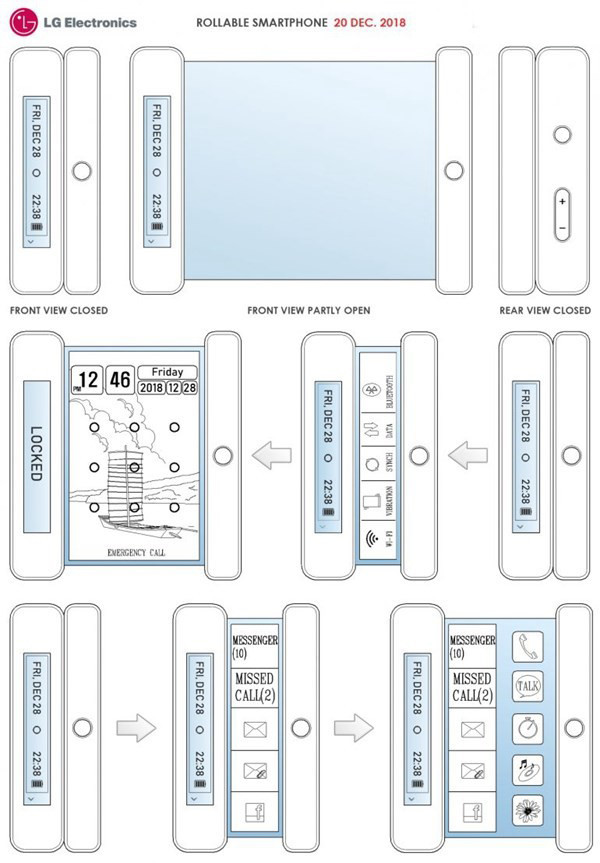 这是卷轴吗?LG全新折叠屏专利曝光