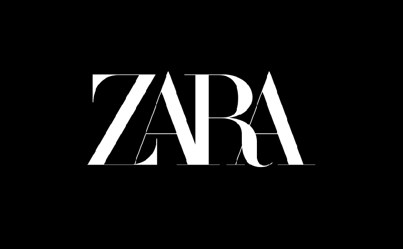 ZARA全新标志黑底