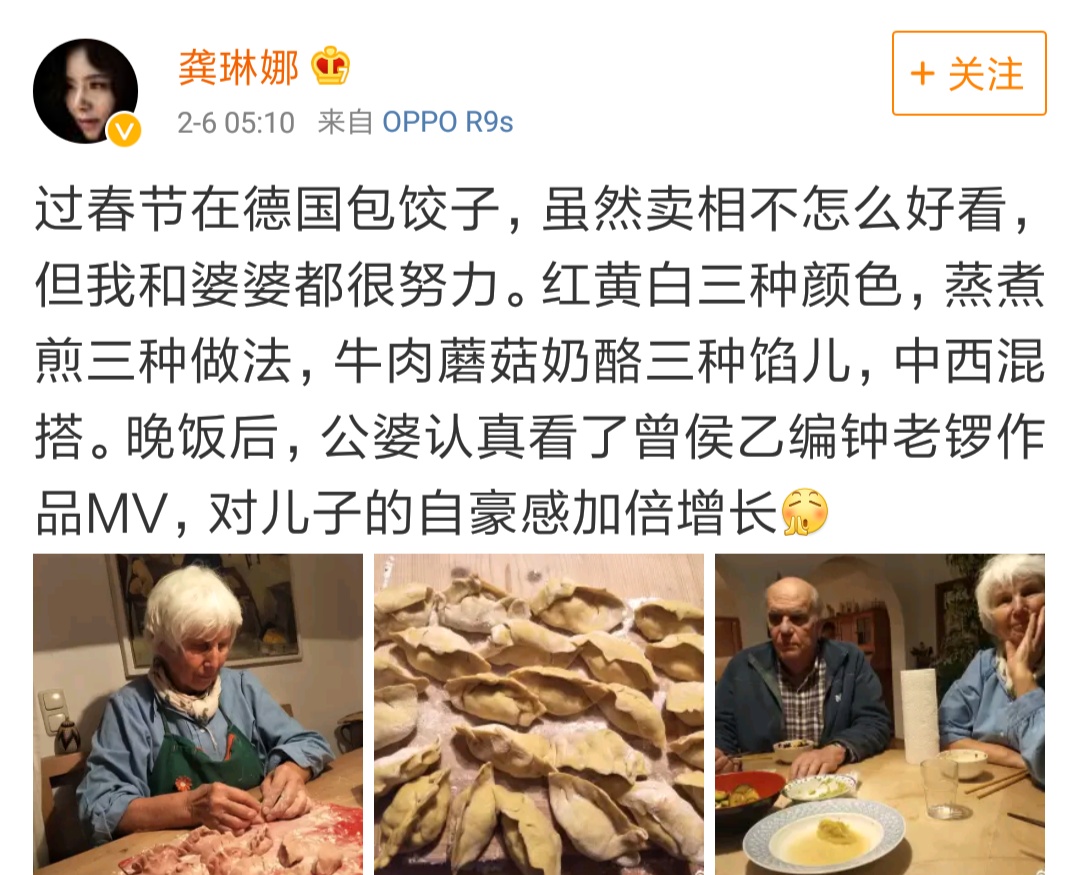 龚琳娜和80岁德国婆婆做中国菜，奶酪馅儿的饺子惊呆网友！