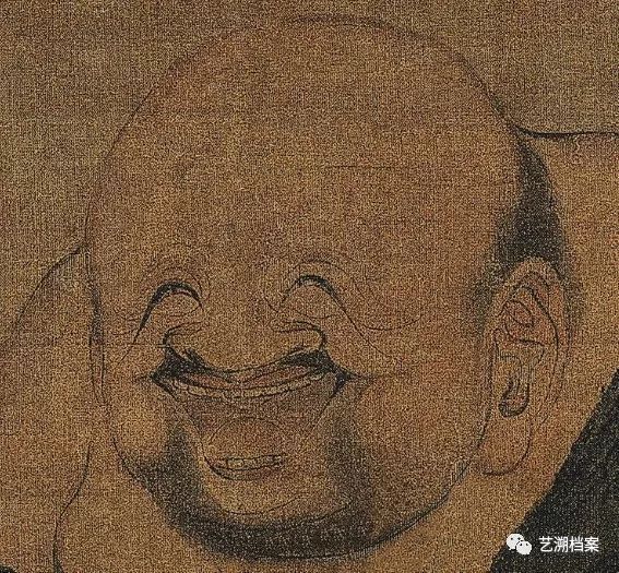 梁楷《布袋和尚图》(局部)▼