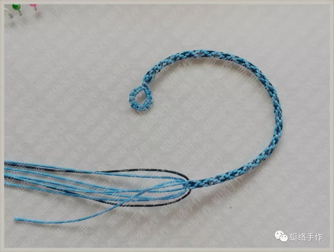 8股辫系列教程之双色编绳手作情侣款点点深情 diy手链