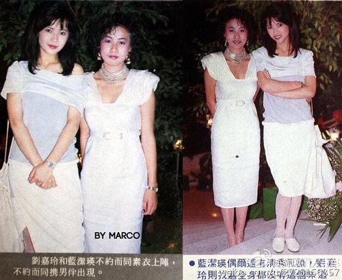 蓝洁瑛生前跟路人合照,眼睛弯弯笑容灿烂,衬得刘嘉玲脸好大好村