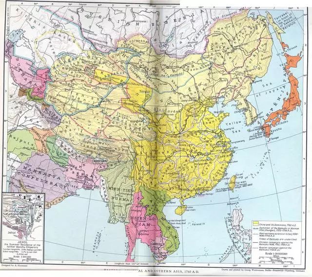 一张德国绘制的清朝地图