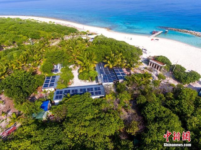 探访西沙甘泉岛:小岛美如翡翠 渔民居住点设施齐全