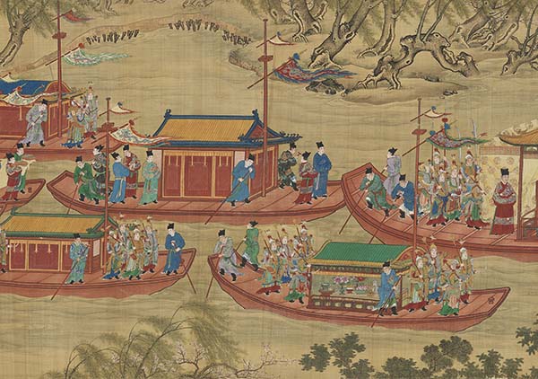 台北故宫“古画动漫”讲述明代皇帝骑马出京、坐船还宫