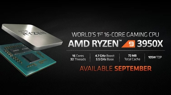 AMD锐龙9 3950X GB4跑分曝光：多线程比Intel 18核领先了31%