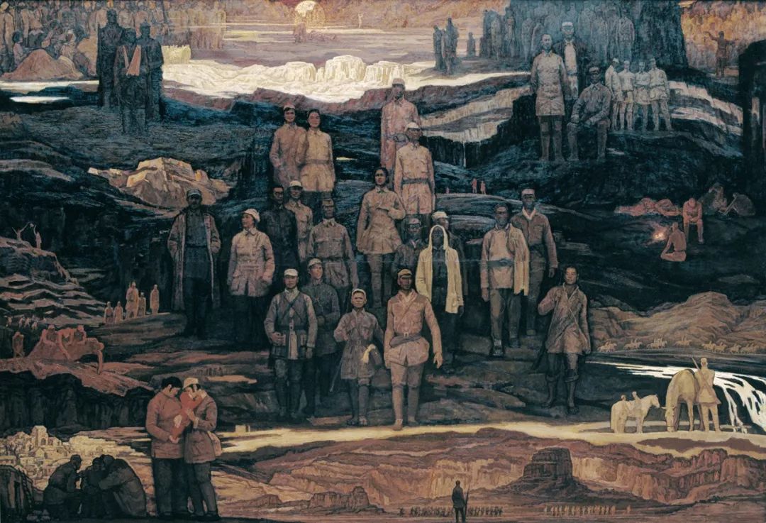 苏高礼,杜键,高亚光,《太行山上》,布面油彩,250×360cm,1981-1984