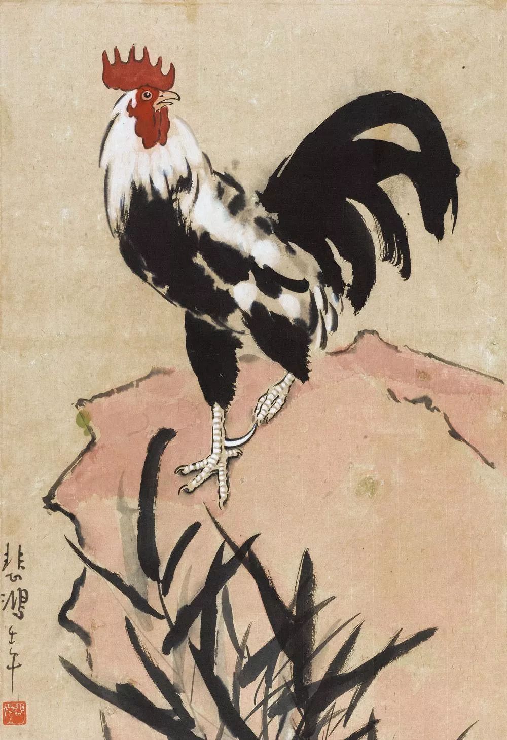 徐悲鸿 金鸡报晓