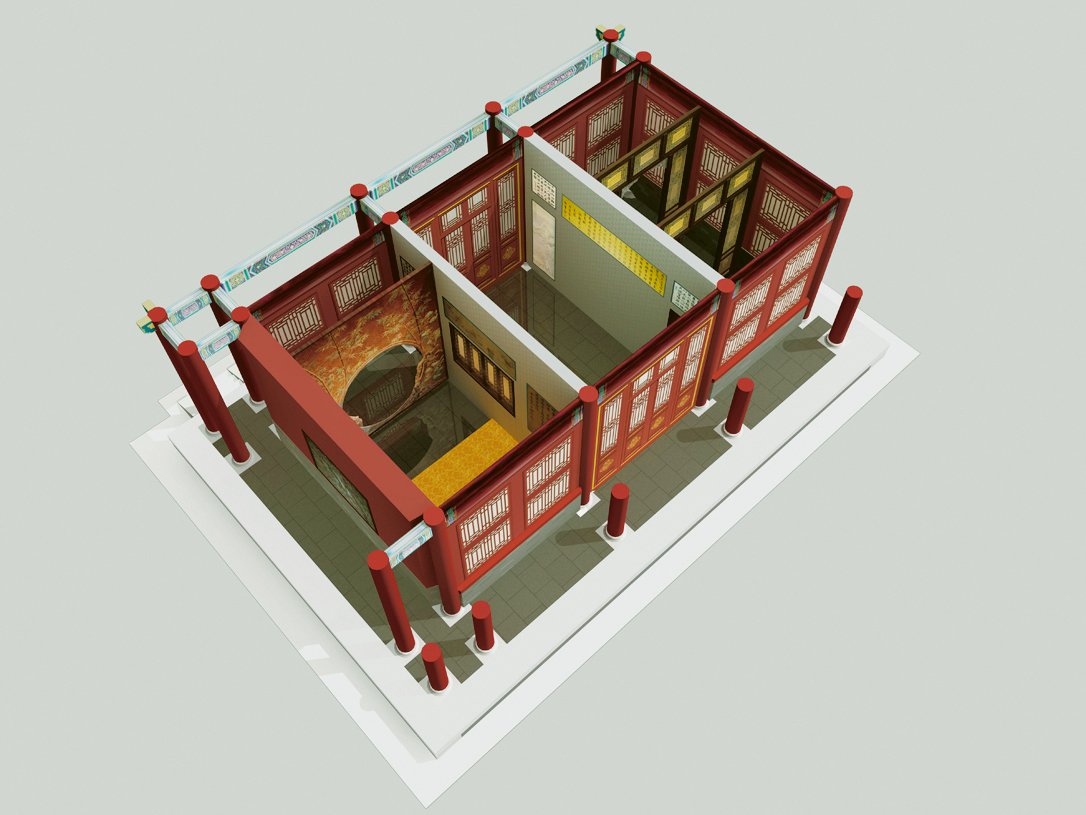 三友轩室内空间结构示意图