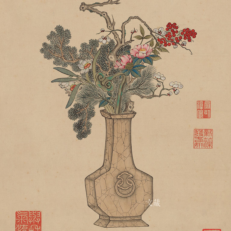 清乾隆 御笔辛丑岁朝图轴 故宫博物院藏