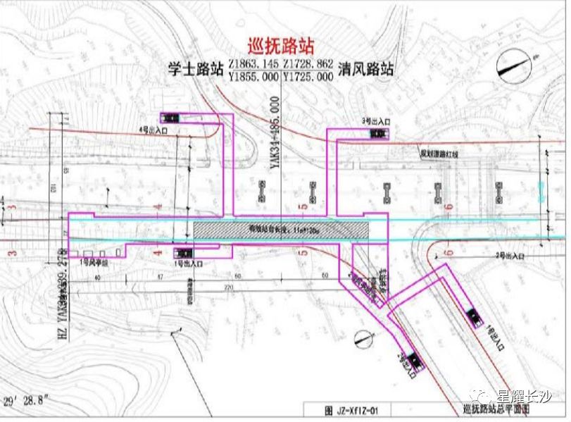 重磅!长沙地铁3号线南延线各站点位置及出入口详情曝光