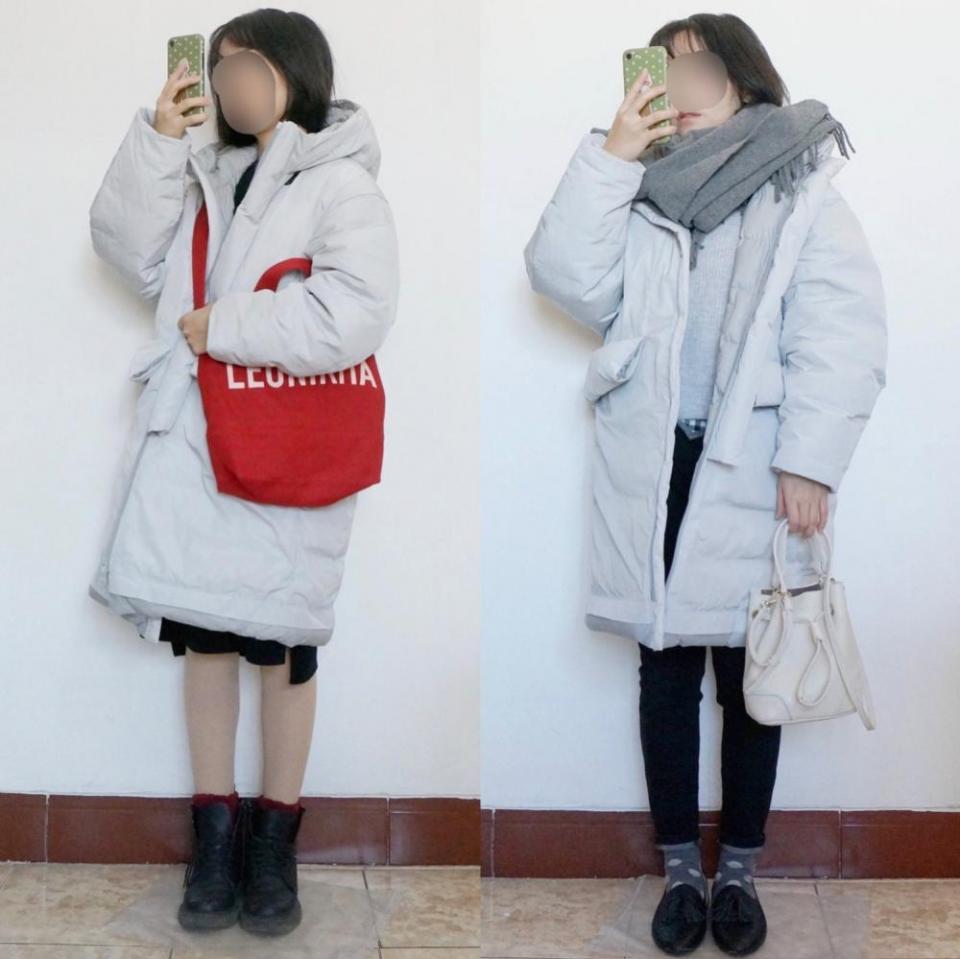 小个子女生冬天穿?一米五都女生怕,这组搭过屎吃不用图片