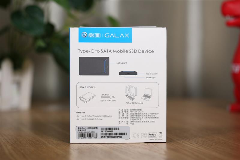 移动SSD中的战斗机！影驰GA-T480评测：读写速度四倍于HDD