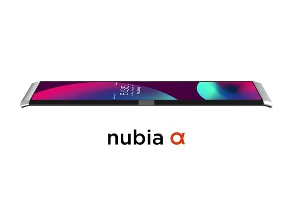 努比亚α渲染图再曝光 能直能弯的柔性屏手机