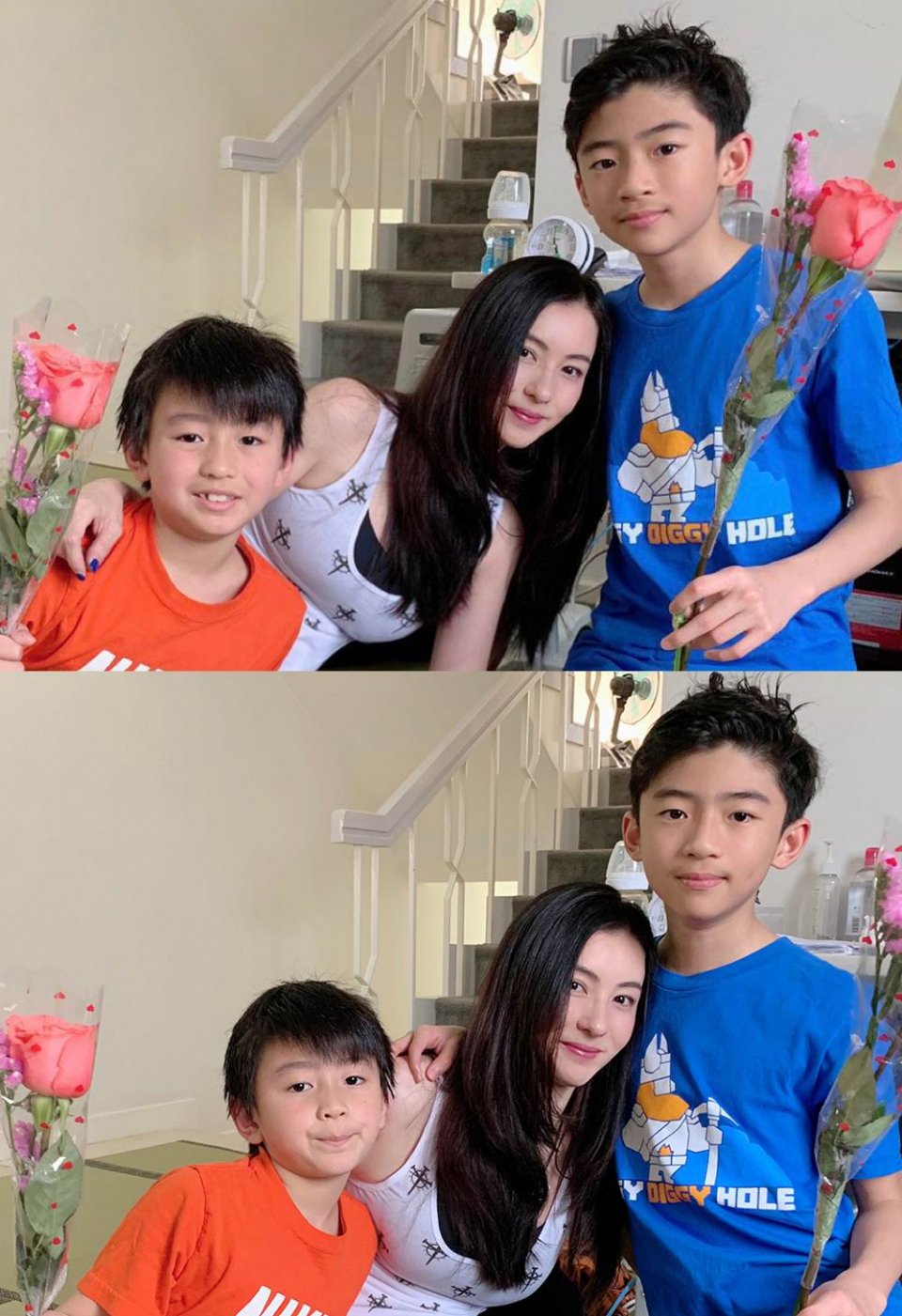 张柏芝晒大儿子最新帅照 网友：长得太像谢霆锋