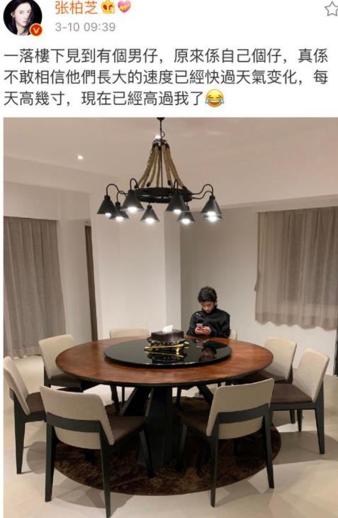 张柏芝晒大儿子最新帅照，网友惊讶：差点看成了谢霆锋！