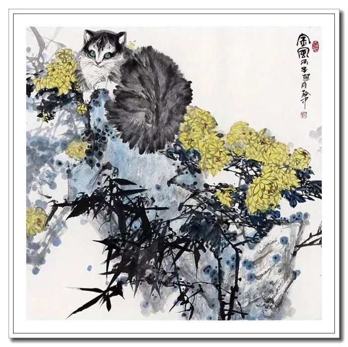 粗犷苍拙--伍启中花鸟动物画