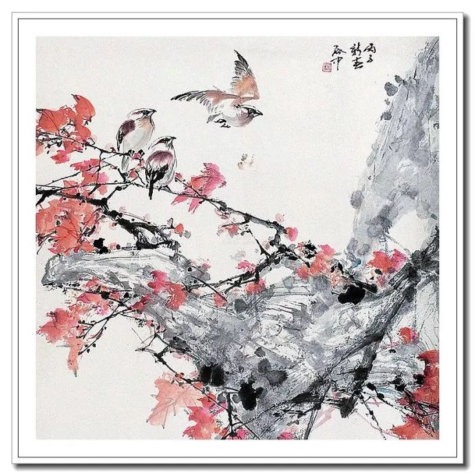 粗犷苍拙--伍启中花鸟动物画