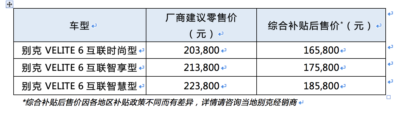 别克首款纯电车VELITE 6上市，续航301公里，售价16.58万元起 | 一线车讯