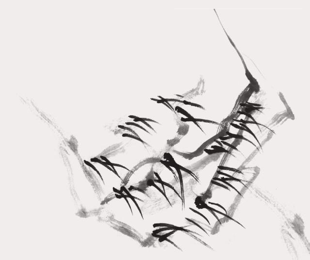 山水画中芦苇、竹、草作为配景这样画更能突显作品质量