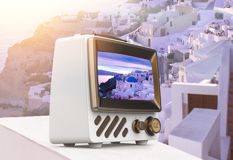 长虹旗下潮牌C&C推出复古元素7英寸迷你便携电视——潮TV