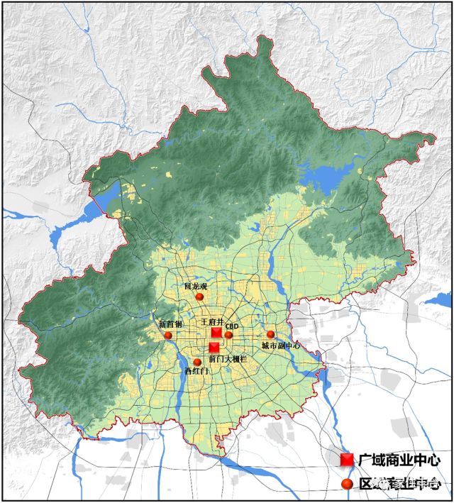 全市 广域级,区域级商业中心近期重点培育地区规划中并没有丰台区