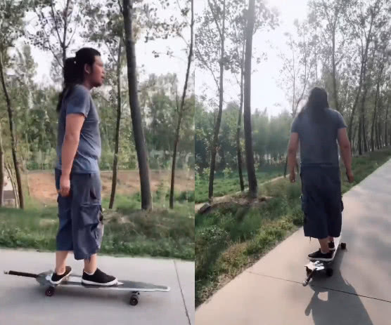 “快手爱迪生”制作铁滑板，自称滑起来有种御剑飞行的感觉？