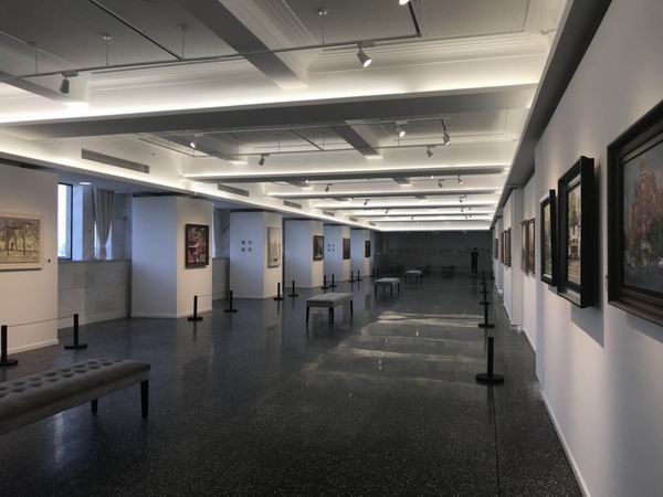 在外滩看油画家笔下的上海老建筑，久事美术馆展建筑风景油画