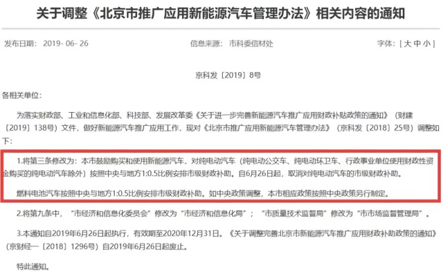 北京率先取消地补，新能源汽车肉搏即将开始！北汽准备好了吗？