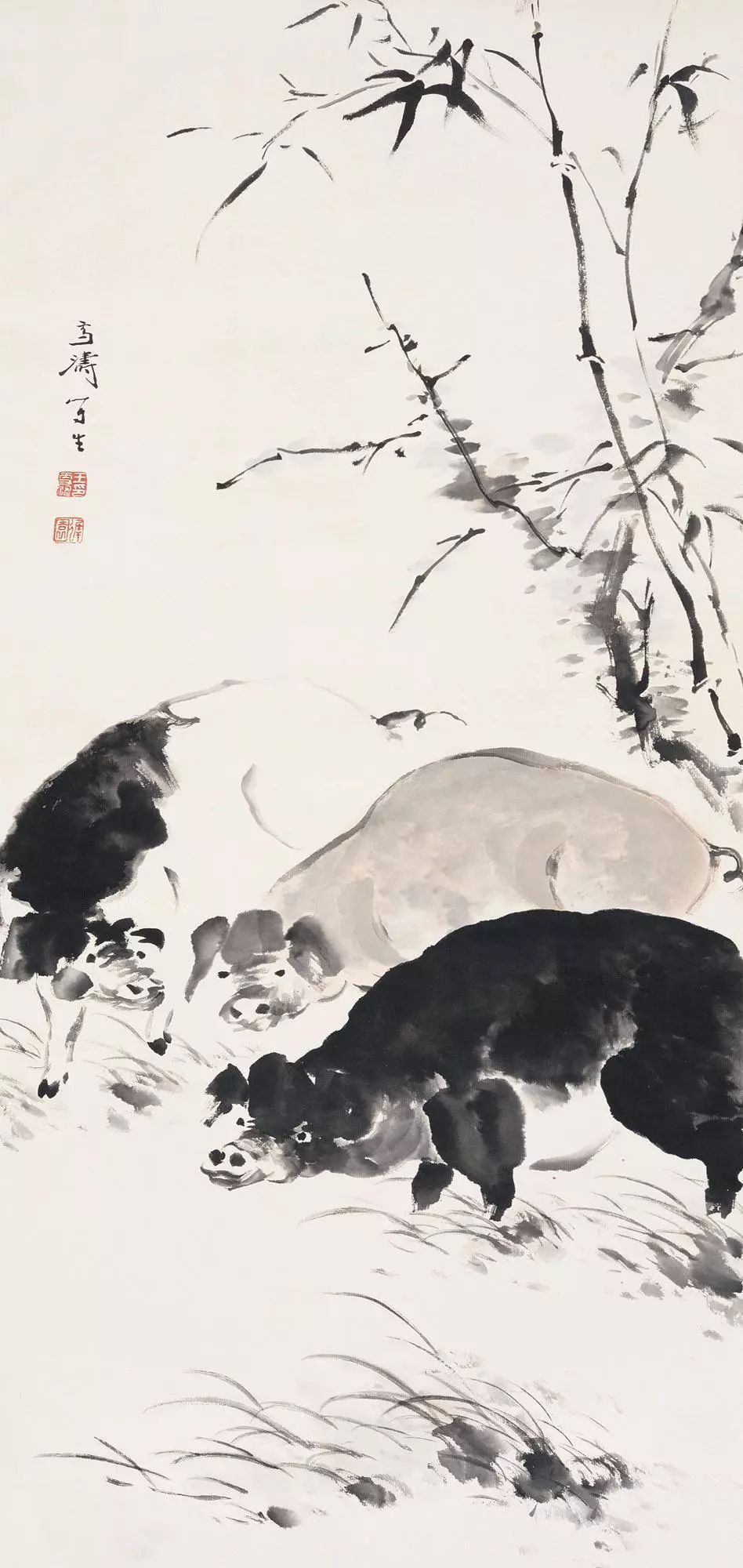 王雪涛 三猪图