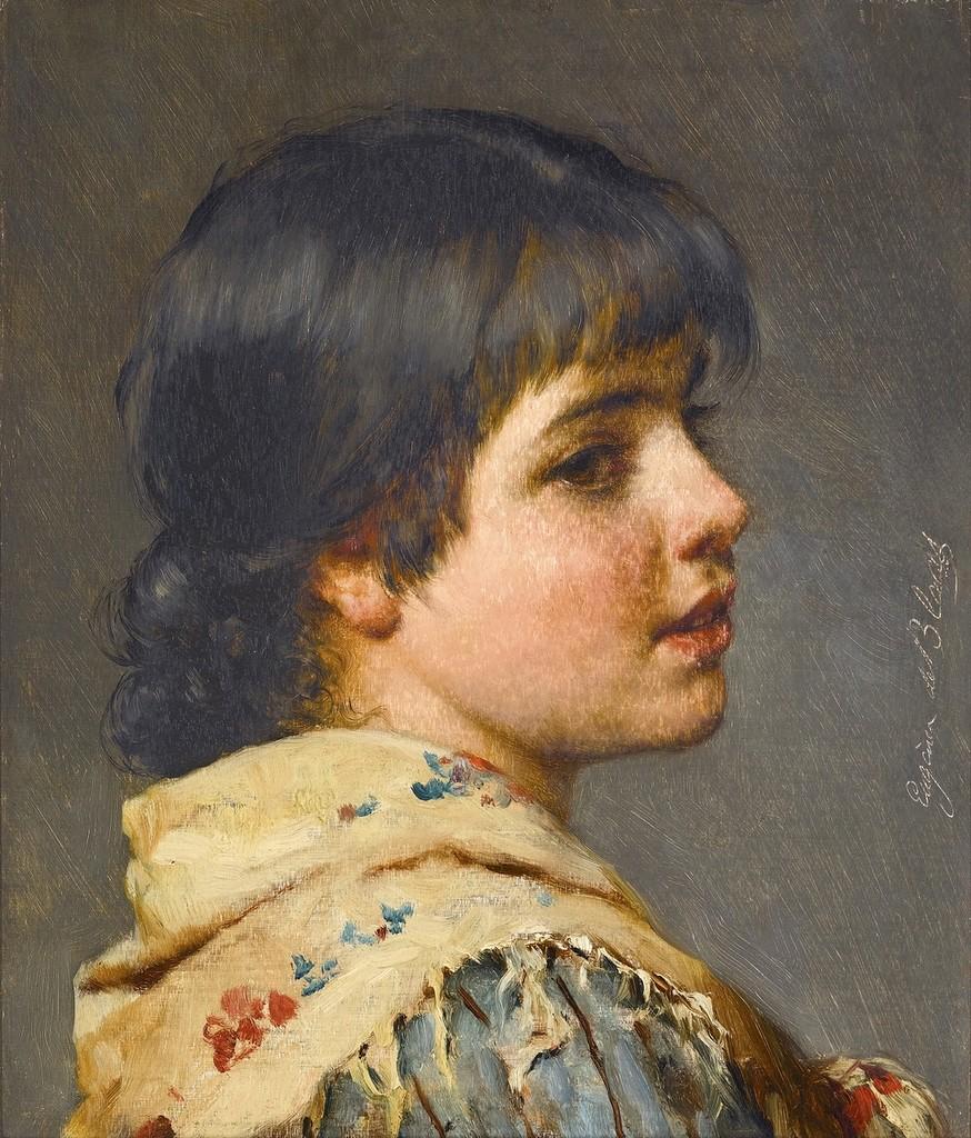意大利著名画家尤金·布拉斯,19世纪末欧洲平民阶层人物油画欣赏