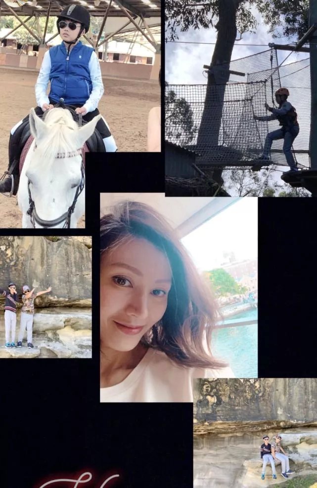 49岁李嘉欣与家人野餐，对嘴亲吻8岁独生子