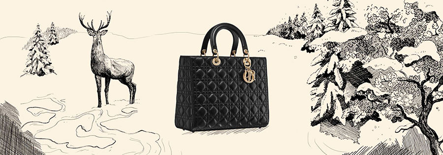 dior logo在女包上的应用效果