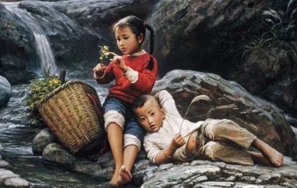 油画原画　30cm 「格子小人」 看哭农村娃！这10幅油画真实还原了中国80年代农村生活__凤凰网