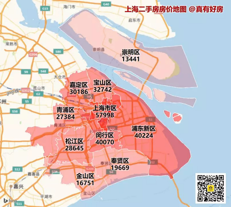 此次的区域划分遵循了如今上海16个行政区(浦东=浦东 原南汇,黄浦=
