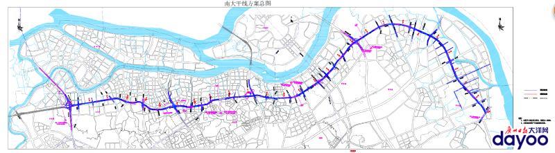被称为广州新东风路的南大干线进入建设快车道
