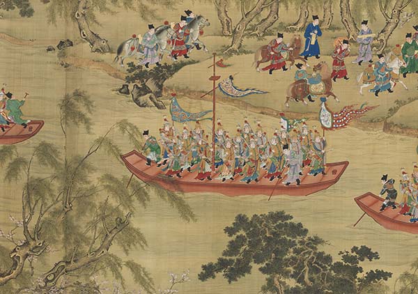 台北故宫“古画动漫”讲述明代皇帝骑马出京、坐船还宫