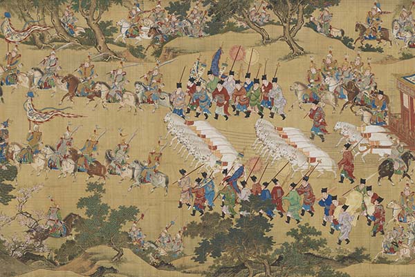 台北故宫“古画动漫”讲述明代皇帝骑马出京、坐船还宫