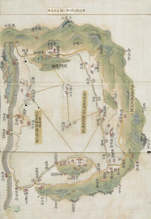 乾隆皇帝御用杭州西湖导游图,给你一份