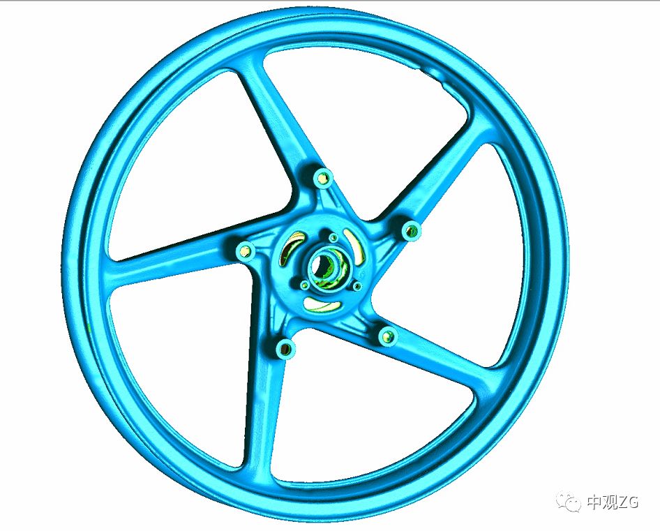 zgscan智能手持式激光3d扫描仪摩托车轮毂扫描案例