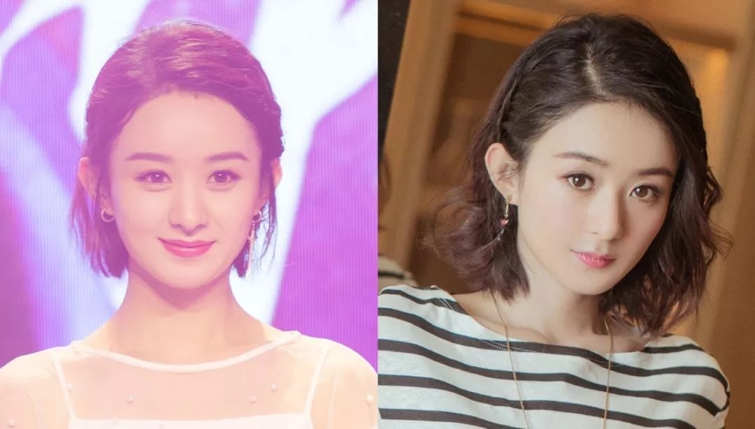 同一款露耳短发，宋茜和赵丽颖却美得完全不同!