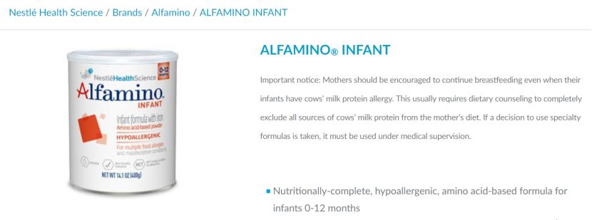雀巢宣布在德国召回一批恩敏舒氨基酸婴儿配方奶粉 或引起儿童不适