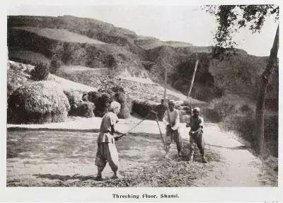 1908年,山西村民打谷