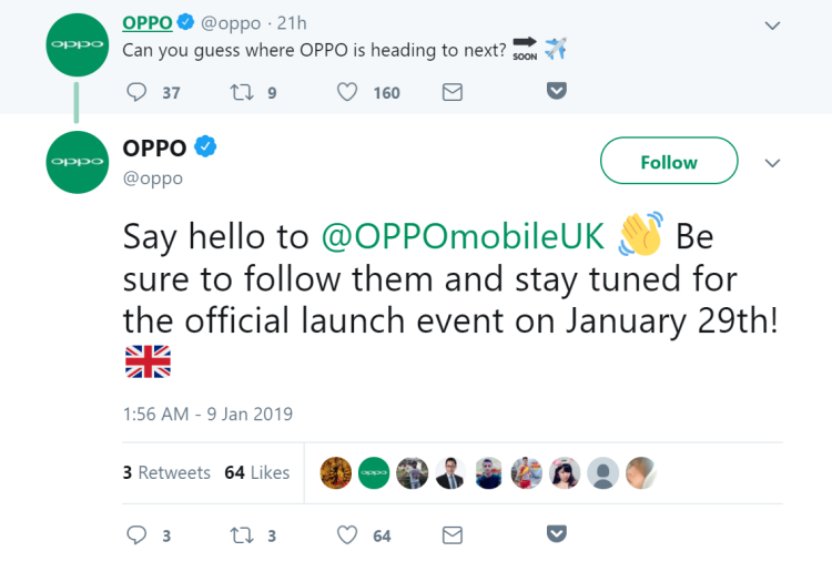 OPPO将于本月29日正式进军英国市场