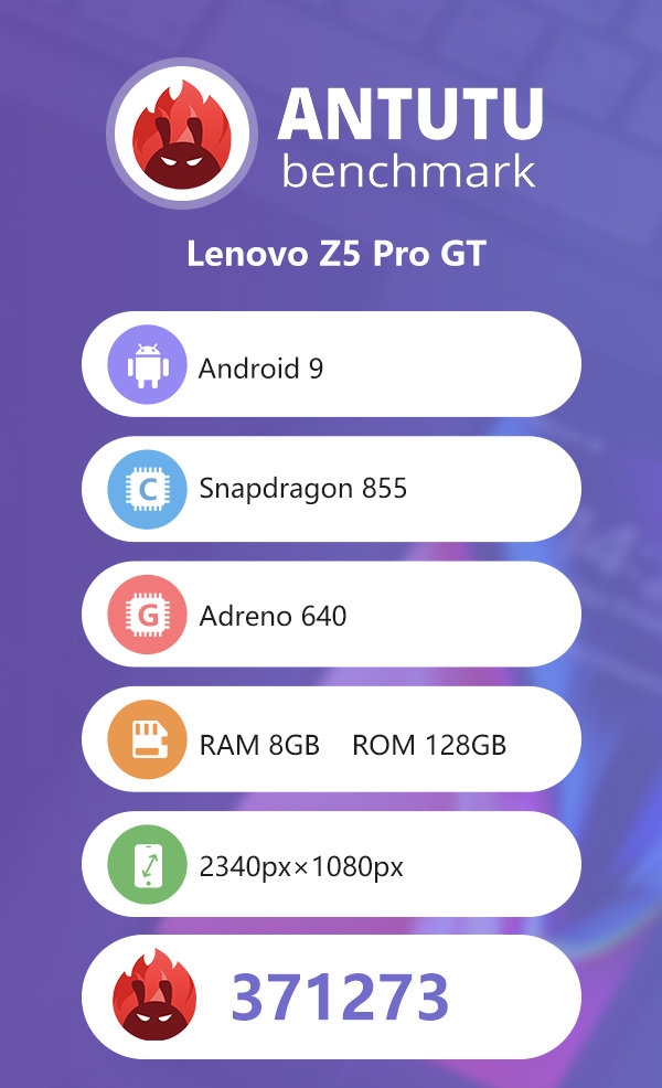 麒麟980感受下 联想Z5 Pro GT 855版现身安兔兔：跑分高达37万