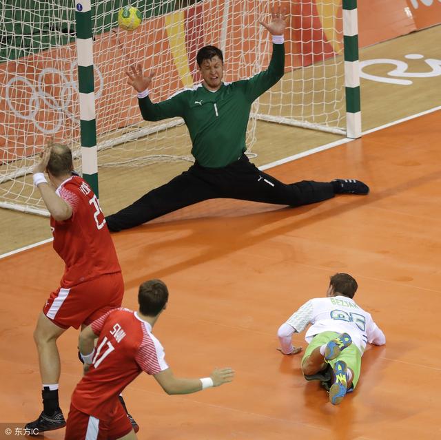 手球的守门员基本技术包括基本姿势、位置选择、移动和挡球等